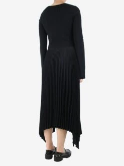 Joseph Black Asymmetric Pleated Midi Dress - Size UK 10 7 Joseph Black Asymmetric Pleated Midi Dress - Size UK 10 -The Dress Suite IMG 9489
