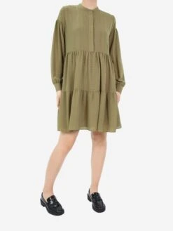 Samsoe Samsoe Khaki Margo Shirt Dress - Size S -The Dress Suite IMG 9628 33e3630f 543b 4e65 a02f 8ce6e265d9a7
