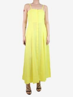 Yellow Sleeveless Button-up Linen Midi Dress - Size UK 8 7 Yellow Sleeveless Button-up Linen Midi Dress - Size UK 8 -The Dress Suite IMG 9654 ecc9e901 d9b2 4cad 9a13 03292a3f172c