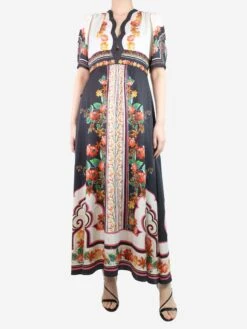 Multicoloured Floral Printed Silk Maxi Dress - Size UK 12 7 Multicoloured Floral Printed Silk Maxi Dress - Size UK 12 -The Dress Suite IMG 9680 281eb8b7 472e 413e addf 496f72b2f27f