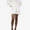 IRO Cream Plunge Neck Draped Mini Dress - Size UK 6 -The Dress Suite IMG 9700