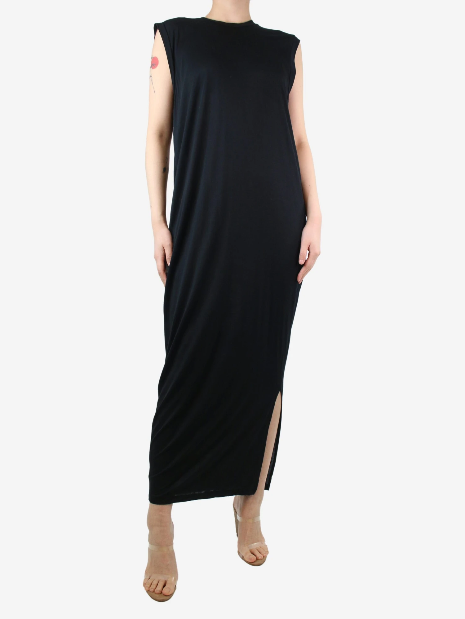 Acne Studios Black Short-sleeved Maxi Dress - Size L 5 Acne Studios Black Short-sleeved Maxi Dress - Size L - Image 3