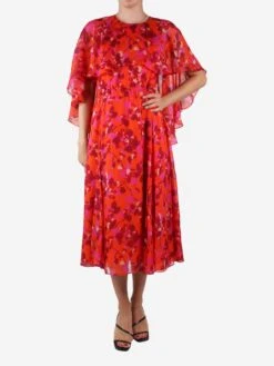 Orange Silk Floral Printed Midi Dress - Size UK 14 7 Orange Silk Floral Printed Midi Dress - Size UK 14 -The Dress Suite IMG 9794 0594c2f2 3078 4196 b0a9 31c1f3269173
