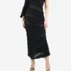 Black One-shoulder Lace Dress - Size L