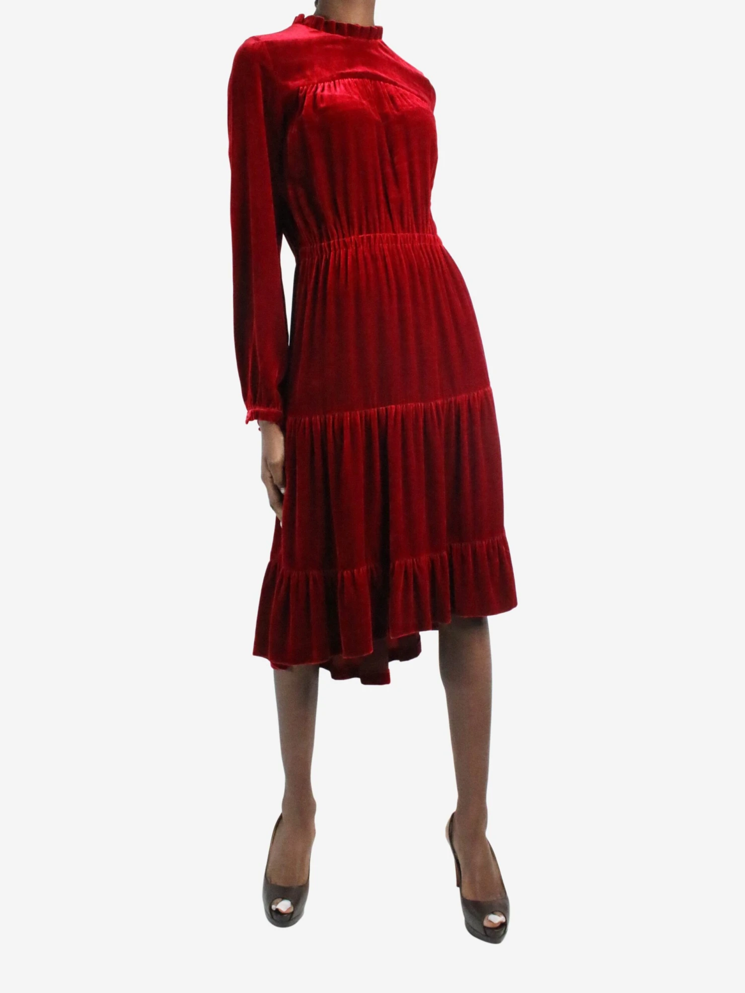 Red Velvet Dress - Size IT 42 3 Red Velvet Dress - Size IT 42