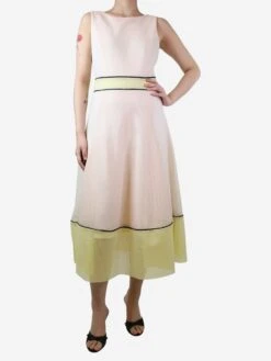 Maje Peach Pink Colour-block Net Midi Dress - Size UK 12 7 Maje Peach Pink Colour-block Net Midi Dress - Size UK 12 -The Dress Suite IMG 9955 186f218c 060f 47c7 8d3f c17ddb52e1fe