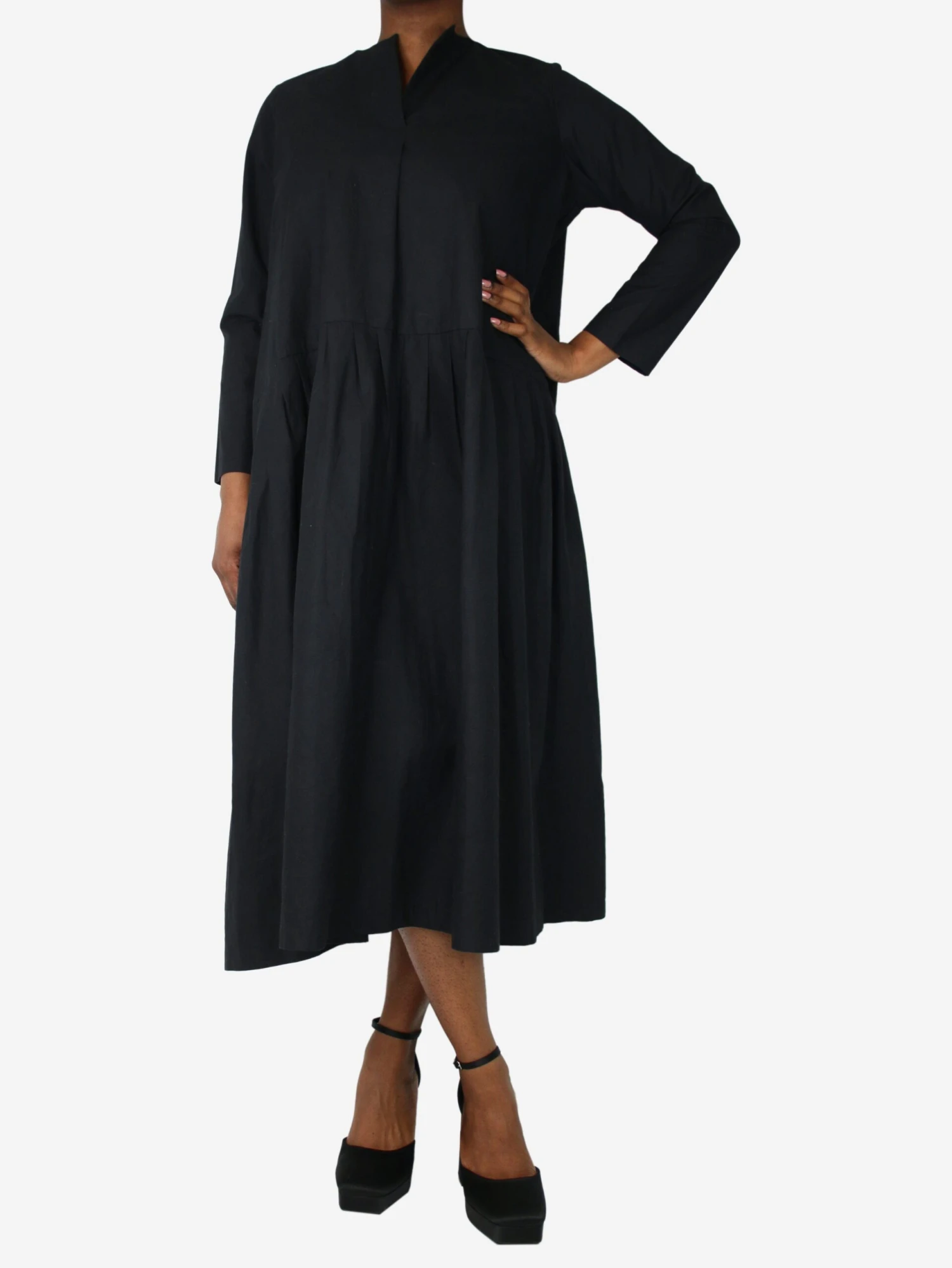Black Cotton Dress - Size M 5 Black Cotton Dress - Size M - Image 3