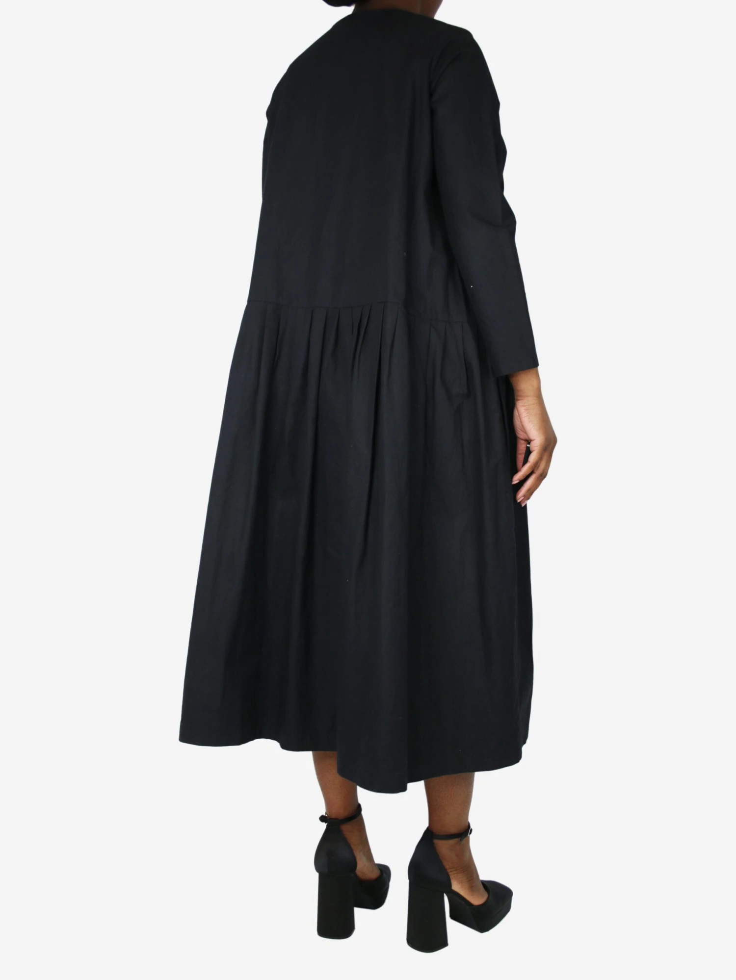 Black Cotton Dress - Size M 4 Black Cotton Dress - Size M - Image 2