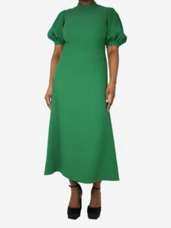 Green Halterneck Crepe Dress - Size -The Dress Suite IMG 9969 2c8ea866 bef8 45b2 b657 b76c3e2b93ca