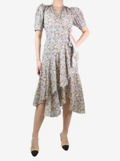 Multicoloured Floral Wrap Dress - Size UK 10 8 Multicoloured Floral Wrap Dress - Size UK 10 -The Dress Suite IMG 9987 4f6fd895 ba84 4519 af78 9e8ad92acc77