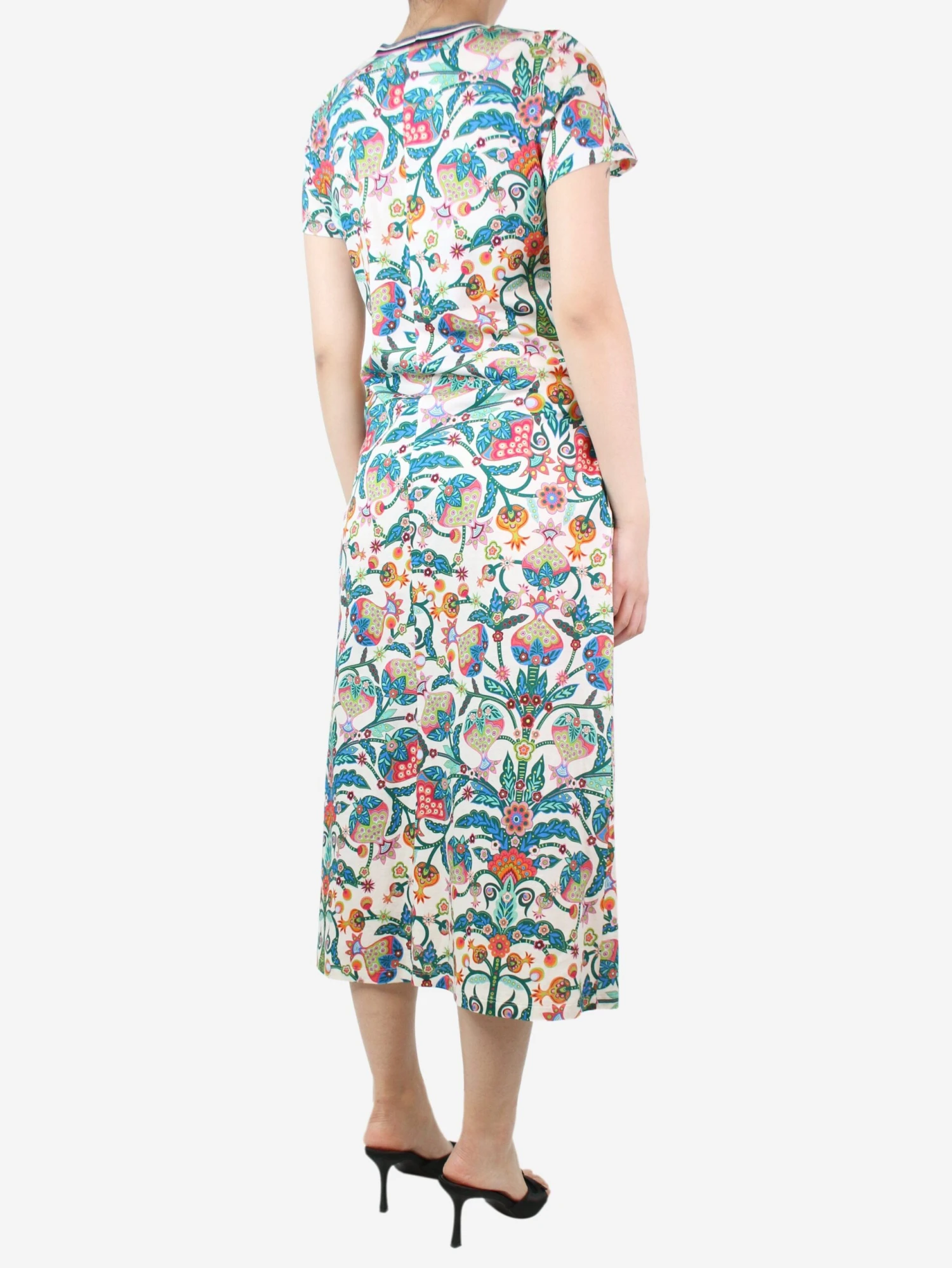 Multi Printed Sporty Swing Midi Dress - Size M 4 Multi Printed Sporty Swing Midi Dress - Size M - Image 2